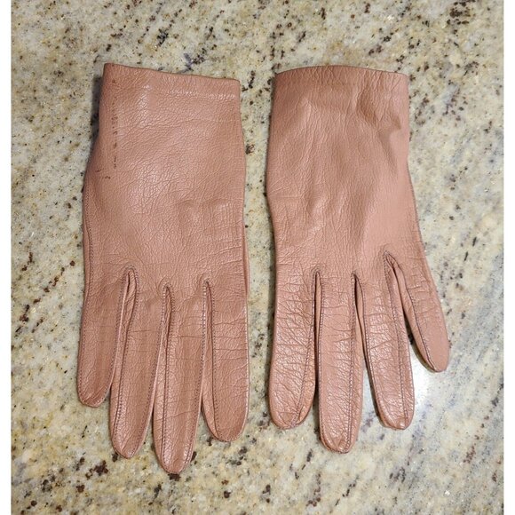 Vintage Mark Cross Gloves Women’s Size S Brown Soft Leather Button Wrist main image 6